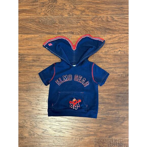 CLEARANCE [Vintage] 2002 Sesame Street Elmo Gear Short Sleeve Hoodie - Size 3T - Picture 1 of 11